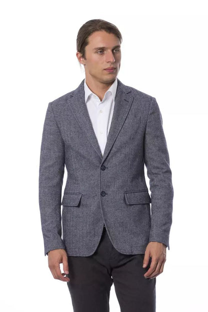 Verri Elegant Blue Single-Breasted Blazer