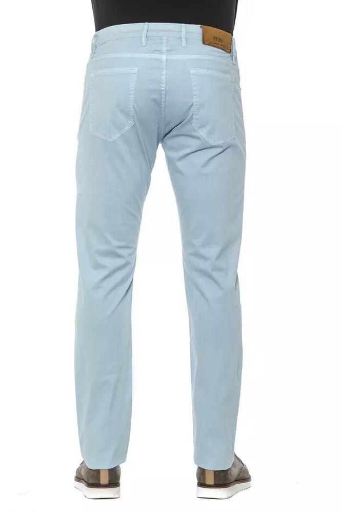 PT Torino Sleek Slim Fit Cotton Blend Trousers