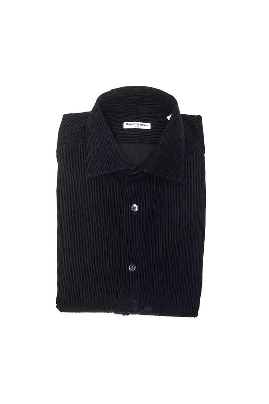 Robert Friedman Sleek Medium Slim Collar Cotton Shirt