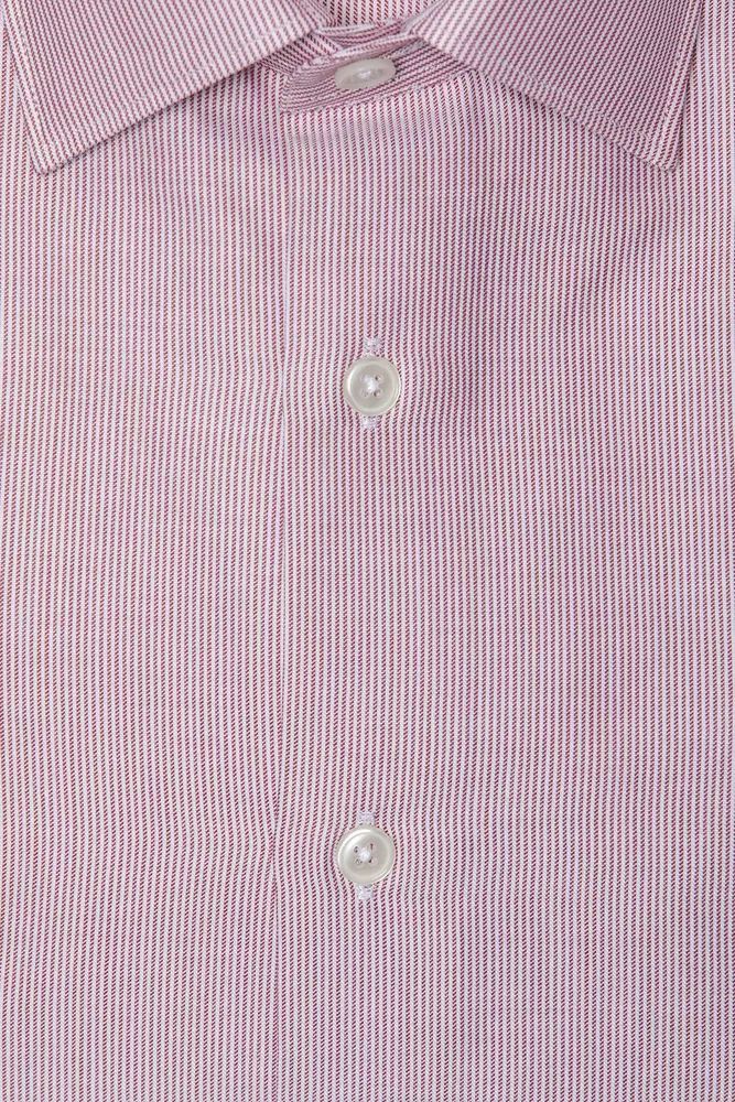 Robert Friedman Chic Pink Cotton Slim Collar Shirt