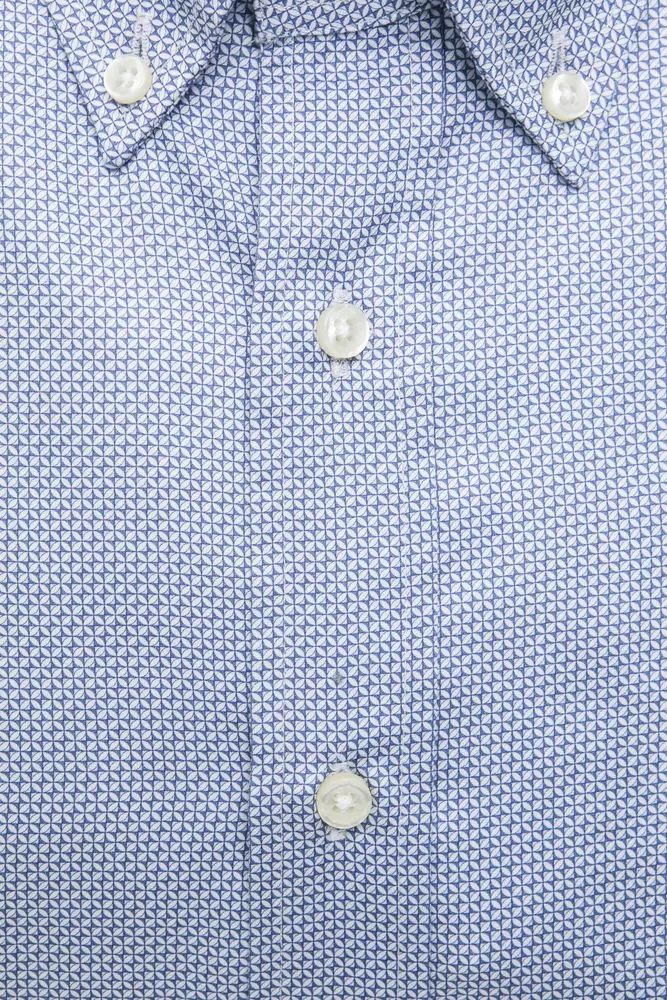 Robert Friedman Elegant Light Blue Cotton Shirt