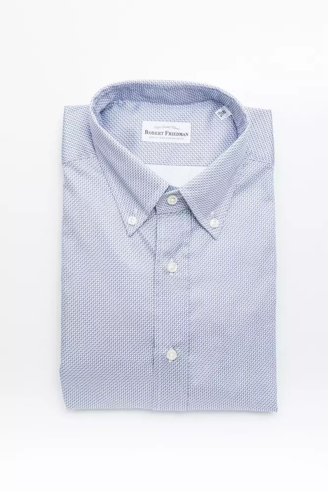 Robert Friedman Elegant Light Blue Cotton Shirt