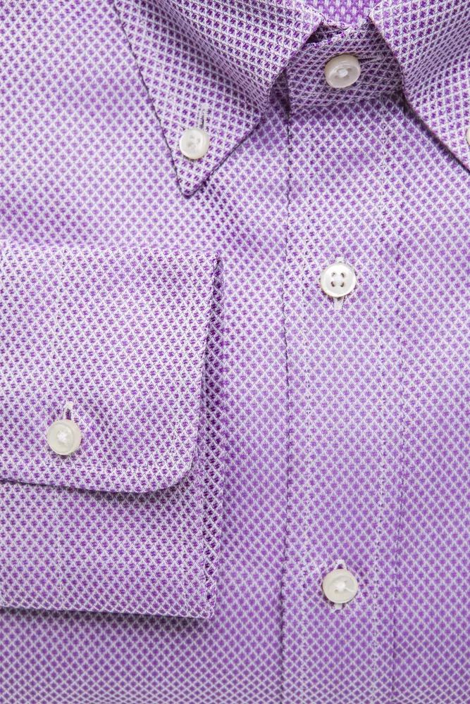 Robert Friedman Elegant Pink Cotton Button-Down Shirt