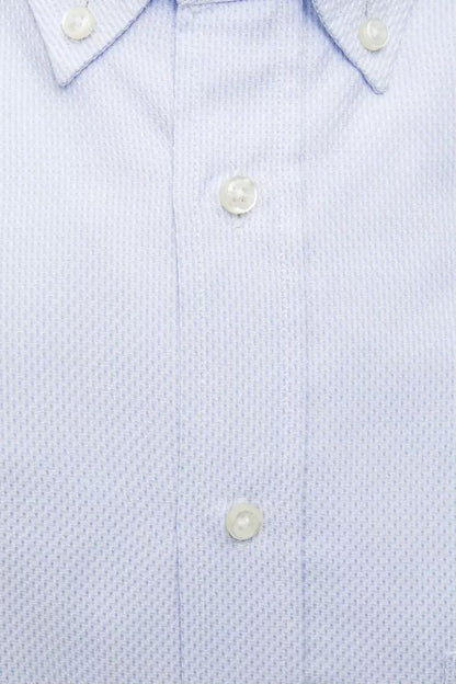 Robert Friedman Elegant Light Blue Cotton Button-Down Shirt