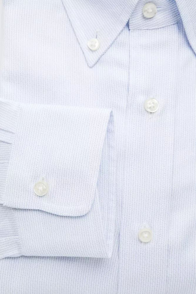 Robert Friedman Elegant Light Blue Cotton Shirt