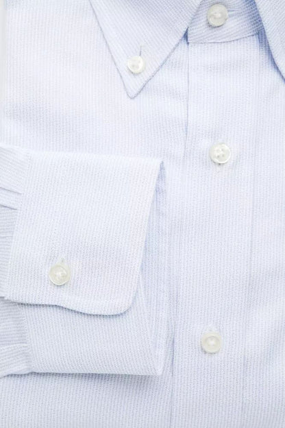 Robert Friedman Elegant Light Blue Cotton Shirt