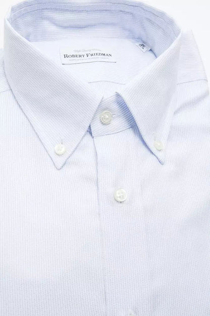 Robert Friedman Elegant Light Blue Cotton Shirt