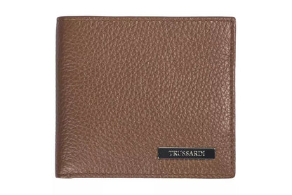 Trussardi Elegant Embossed Leather Men's Wallet