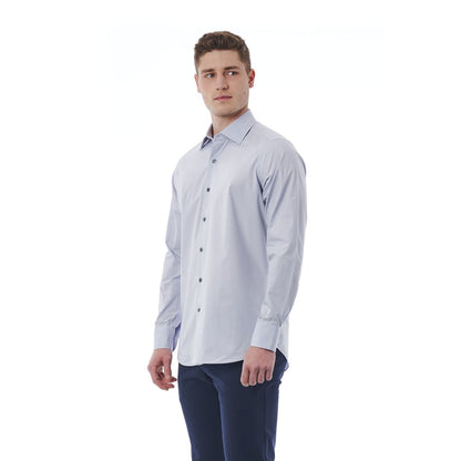 Bagutta Elegant Gray Italian Collar Shirt - Regular Fit