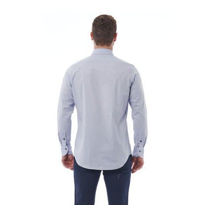 Bagutta Elegant Gray Italian Collar Shirt - Regular Fit