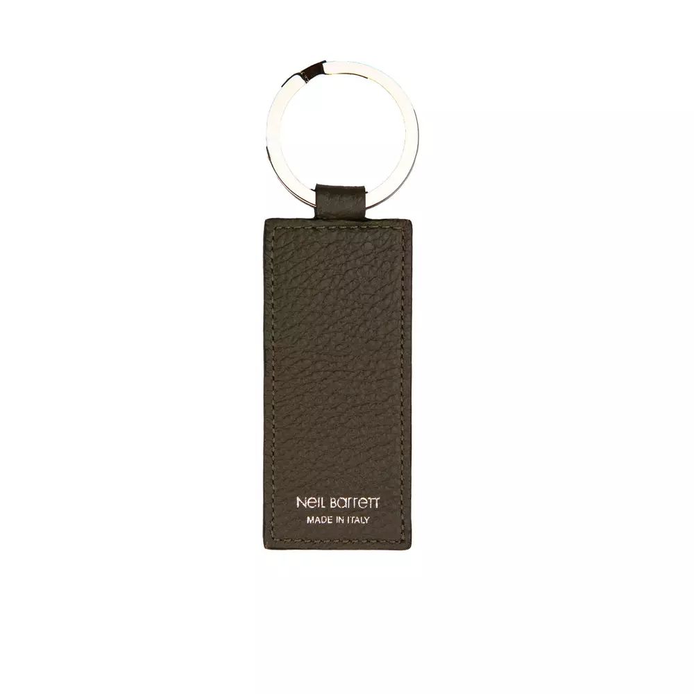 Neil Barrett Emerald Elegance Leather Keychain