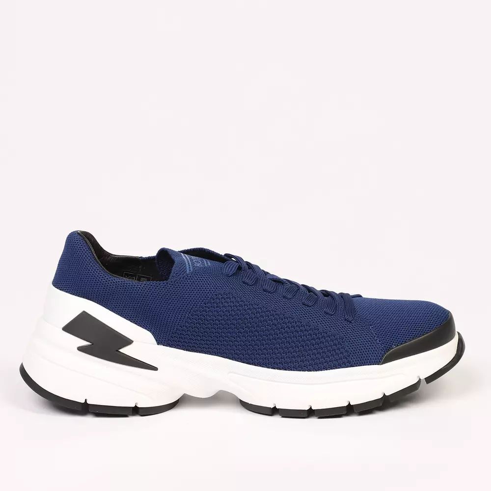 Neil Barrett Electric Blue Bolt Sneakers