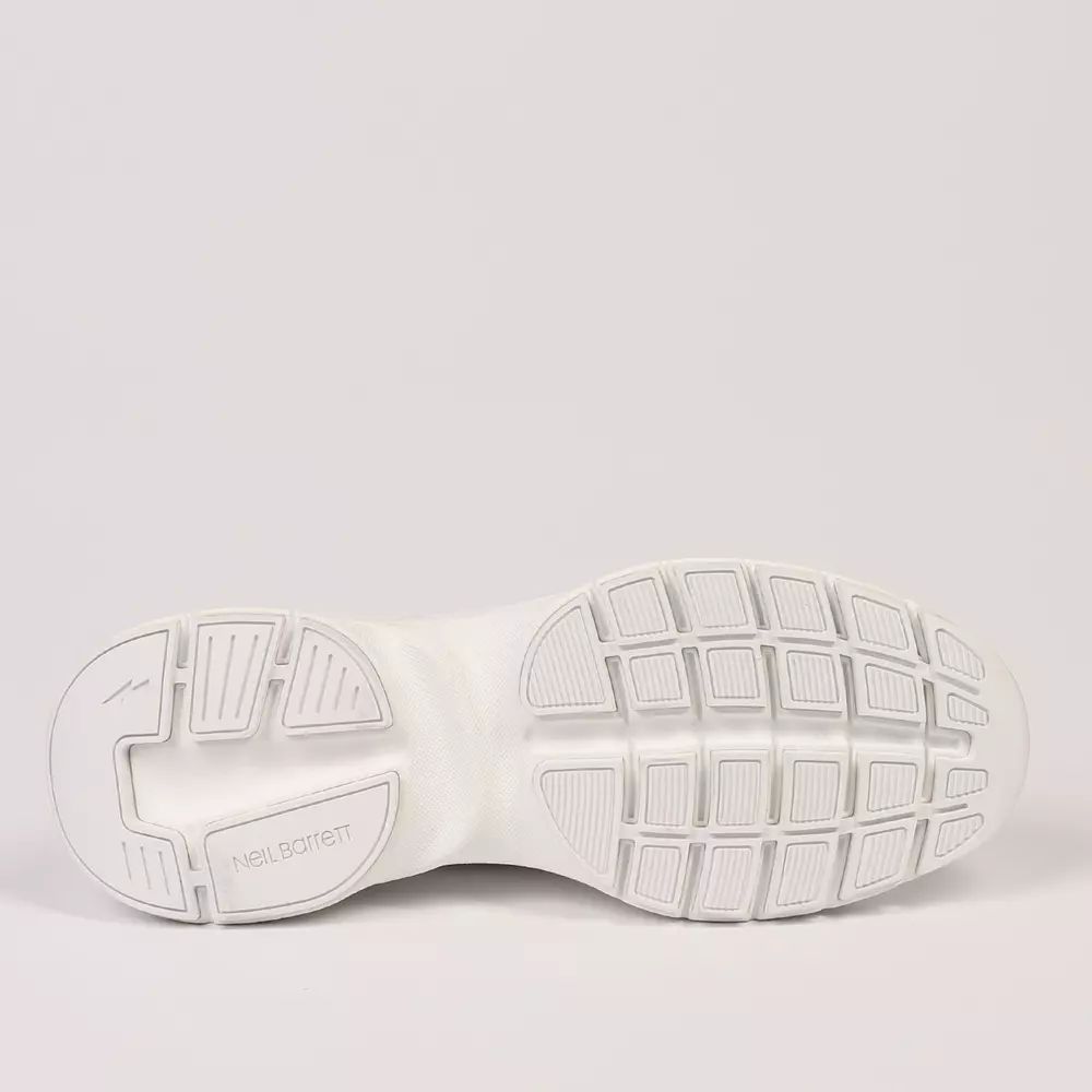 Neil Barrett Ultra-Chic Bolt Sneakers in Crisp White