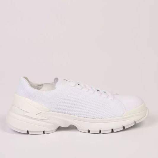 Neil Barrett Ultra-Chic Bolt Sneakers in Crisp White