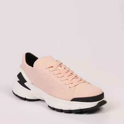 Neil Barrett Chic Pink Bolt Sneakers for Style-Conscious Men