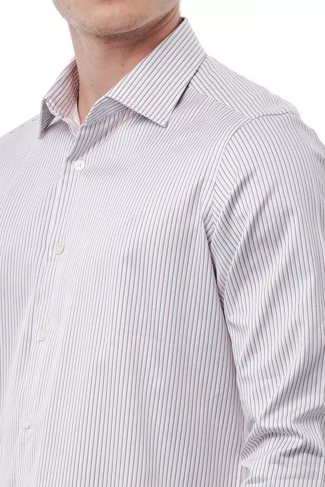 Bagutta Elegant White Italian Collar Shirt