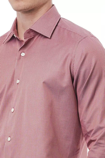 Bagutta Elegant Red Cotton Italian Collar Shirt