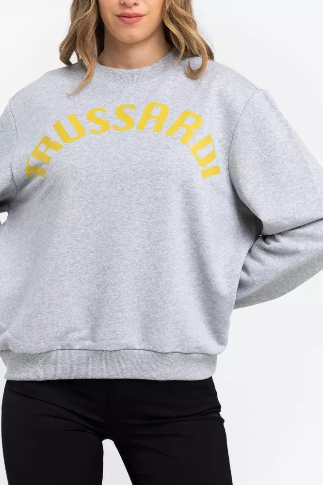 Trussardi Oversized Cotton-Blend Round-Neck Sweatshirt