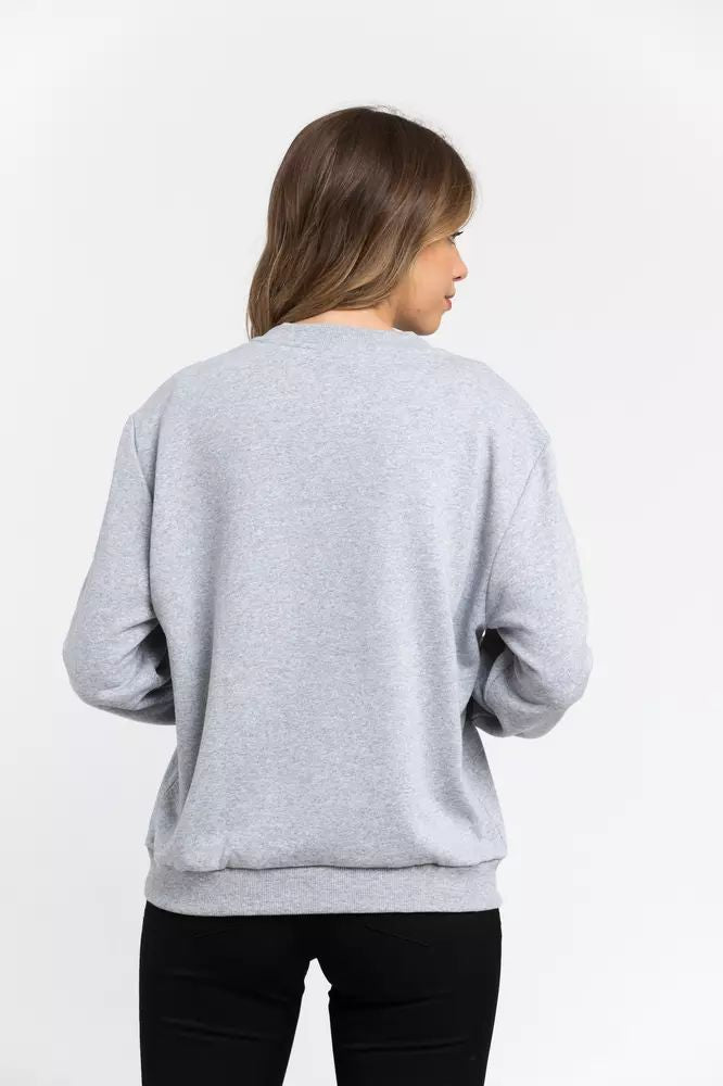 Trussardi Oversized Cotton-Blend Round-Neck Sweatshirt