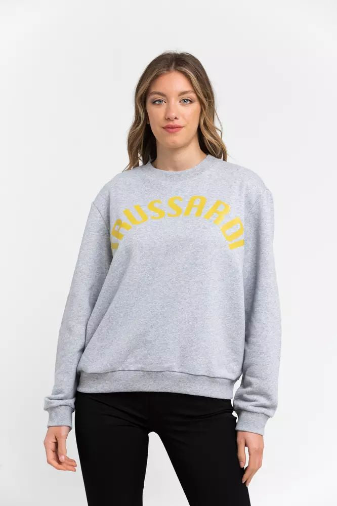 Trussardi Oversized Cotton-Blend Round-Neck Sweatshirt