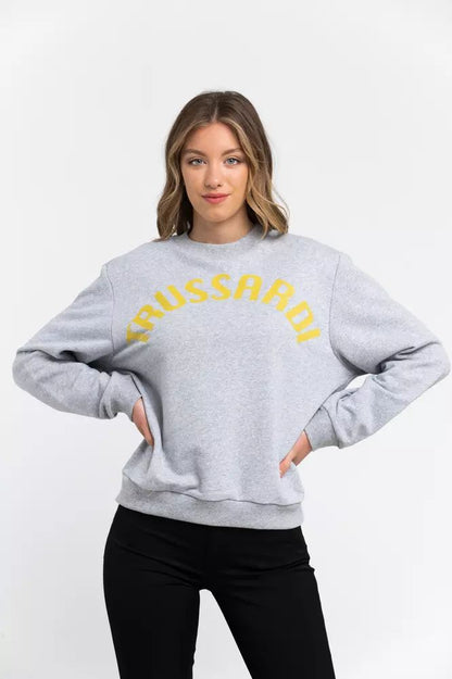 Trussardi Oversized Cotton-Blend Round-Neck Sweatshirt