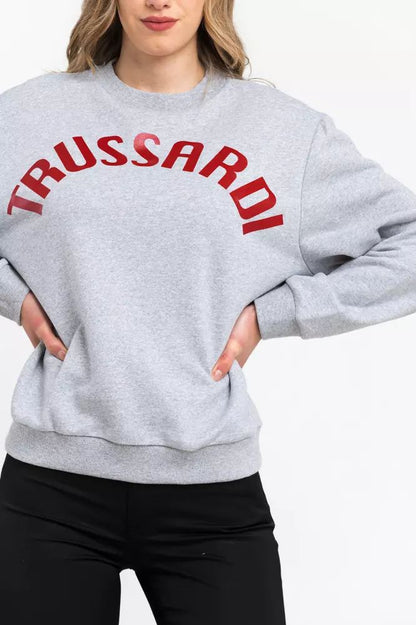 Trussardi Oversized Round-Neck Cotton Blend Sweatshirt