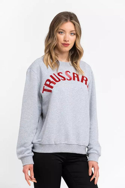 Trussardi Oversized Round-Neck Cotton Blend Sweatshirt