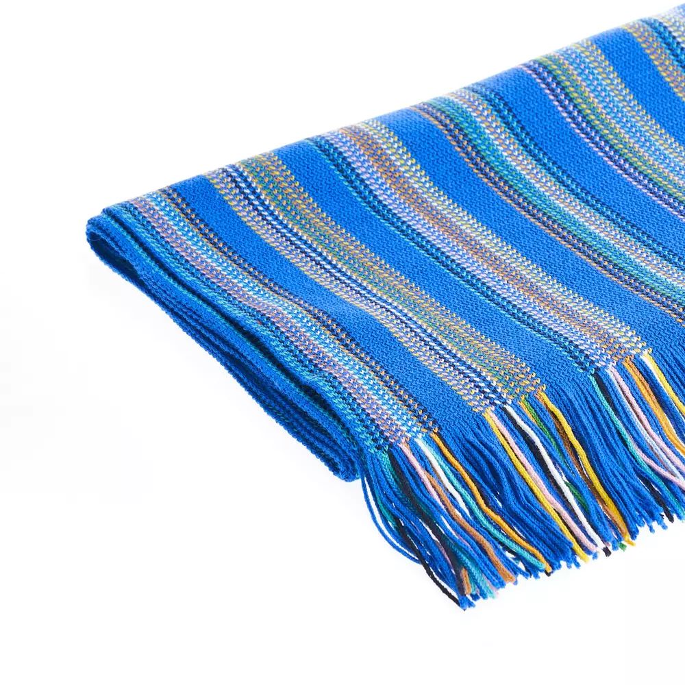 Missoni Vibrant Geometric Pattern Fringed Scarf