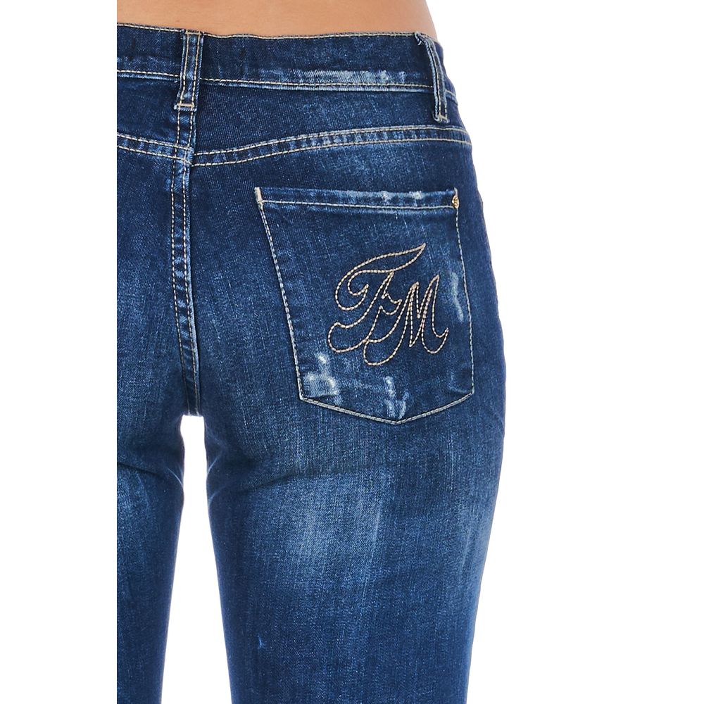 Frankie Morello Chic Worn Wash Skinny Denim Jeans