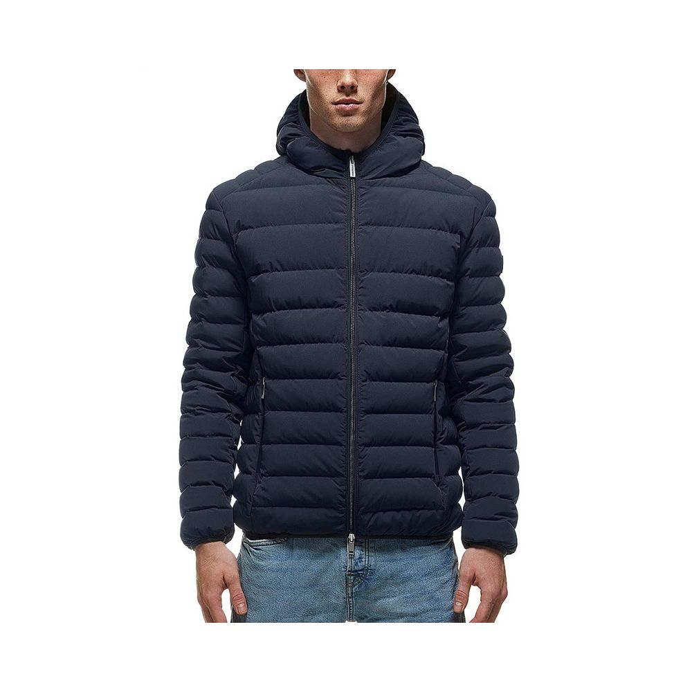 Centogrammi Blue Ultra Light Down Jacket with Cover Mask