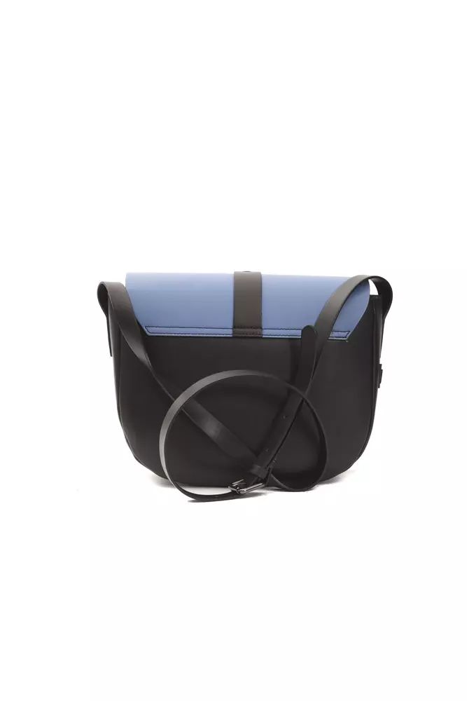 Pompei Donatella Chic Blue Leather Crossbody Bag