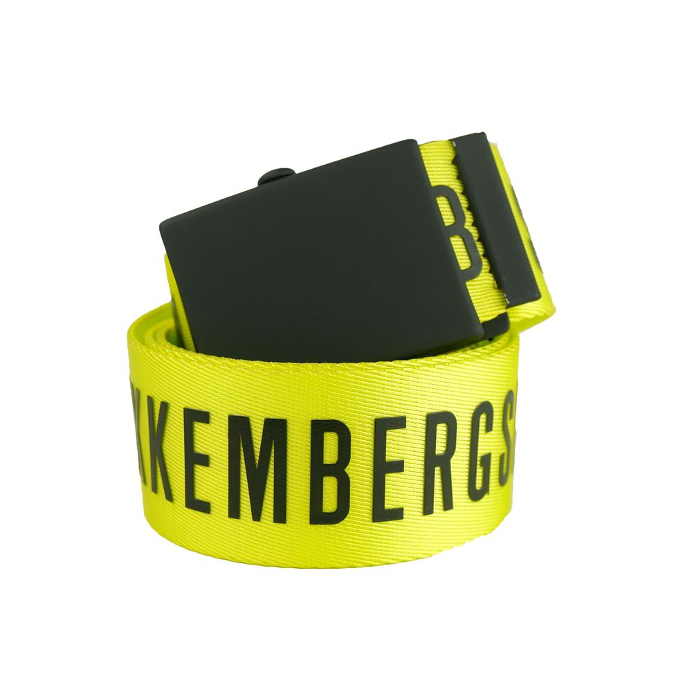 Bikkembergs Vibrant Yellow Lime Clip Closure Belt