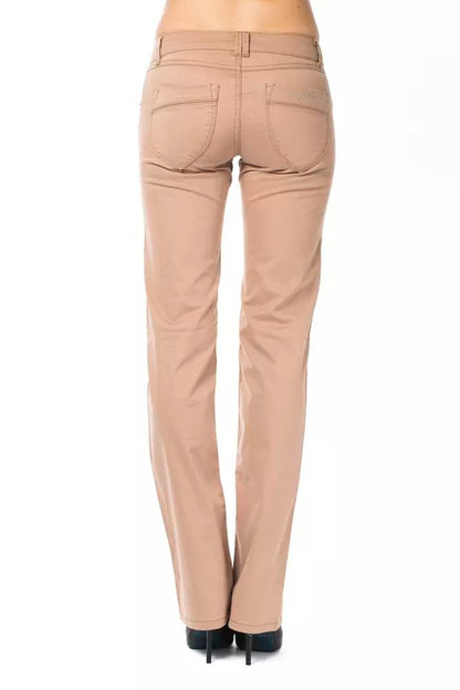 Ungaro Fever Chic Beige Regular Fit Pants for Women