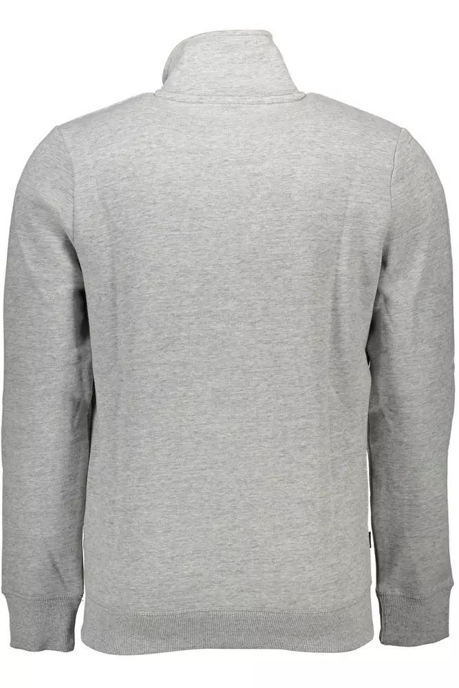 Superdry Sleek Long-Sleeved Zip Sweatshirt in Gray