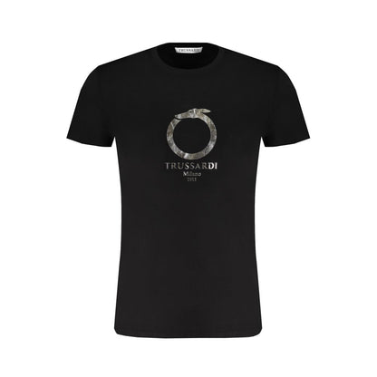 Trussardi Black Cotton T-Shirt