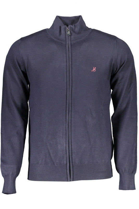 U.S. Grand Polo Sleek Navy Emblematic Zip Cardigan