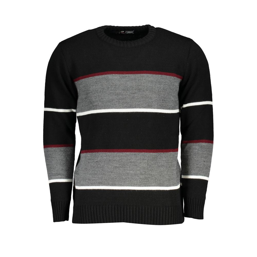 U.S. Grand Polo Black Fabric Sweater