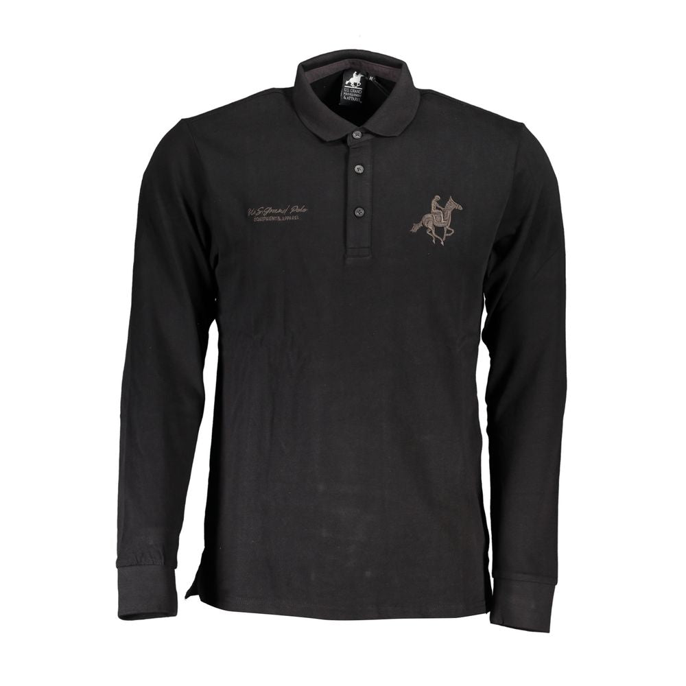 U.S. Grand Polo Black Cotton Polo Shirt