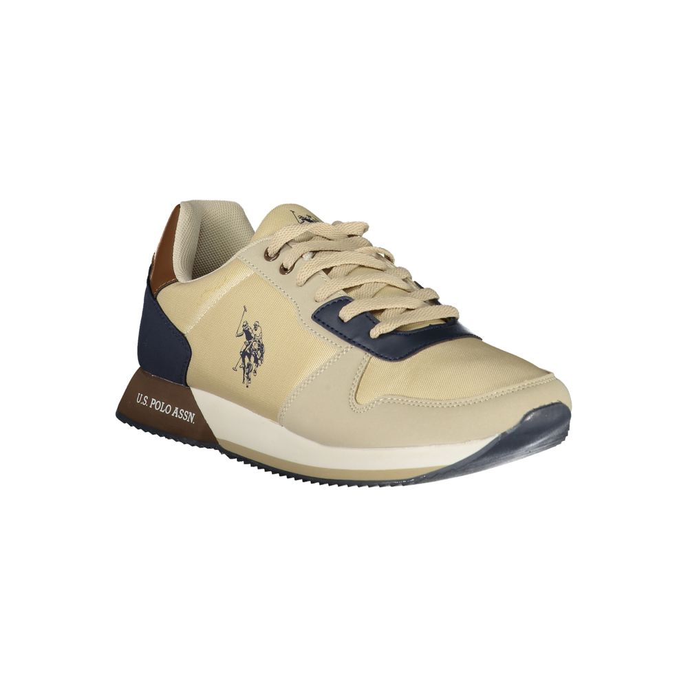 U.S. POLO ASSN. Chic Beige Sneakers with Sporty Contrast Details