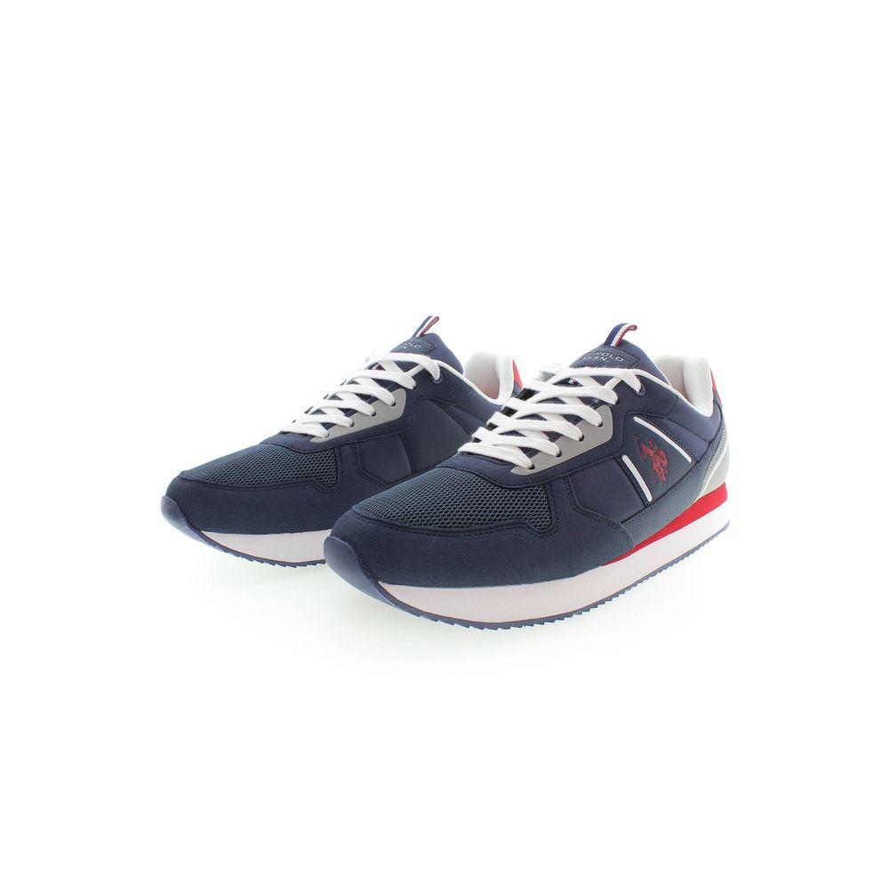 U.S. POLO ASSN. Sleek Blue Sports Sneakers with Contrasting Accents