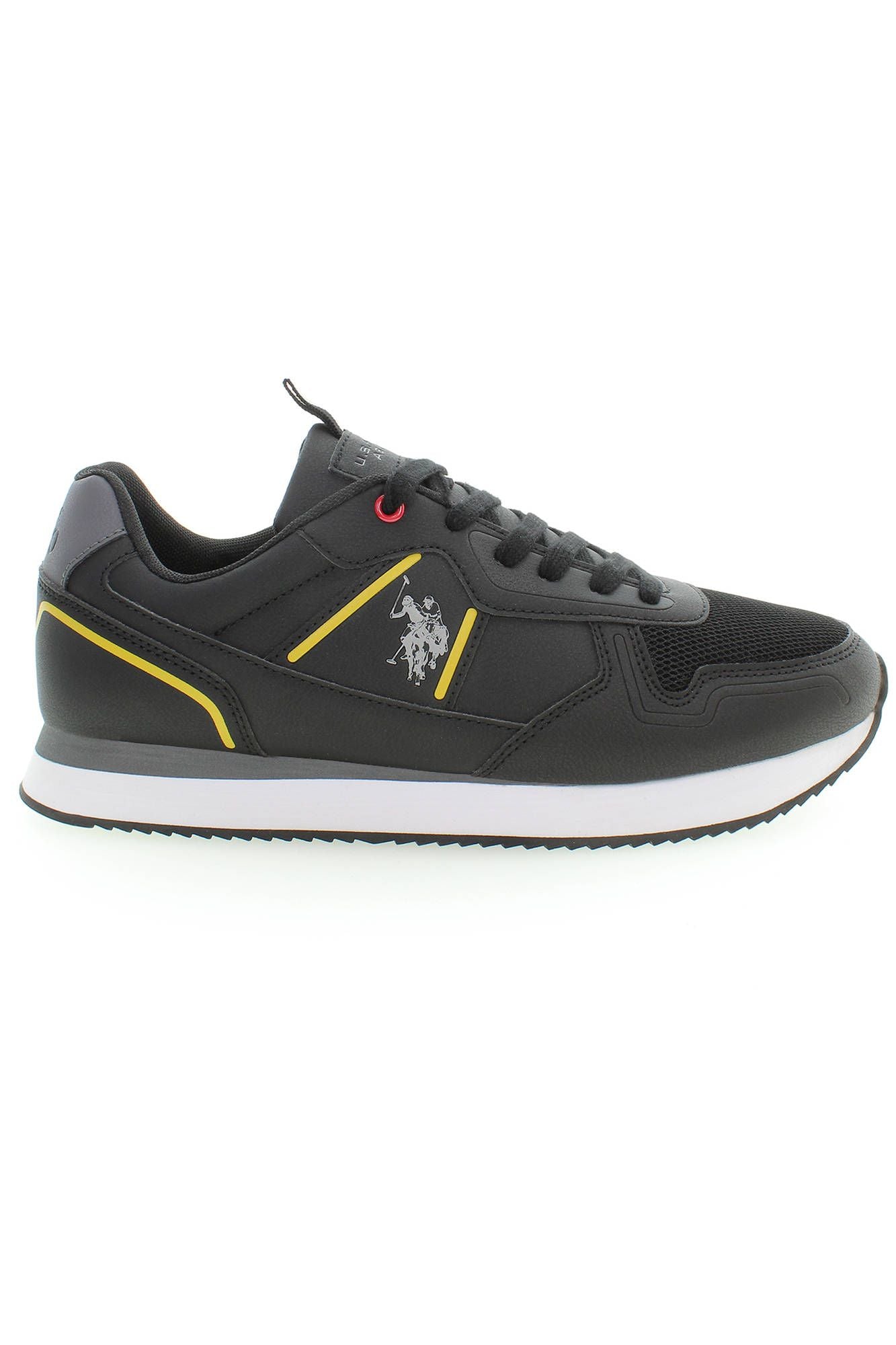 U.S. POLO ASSN. Sleek Black Lace-Up Sneakers with Logo Detail