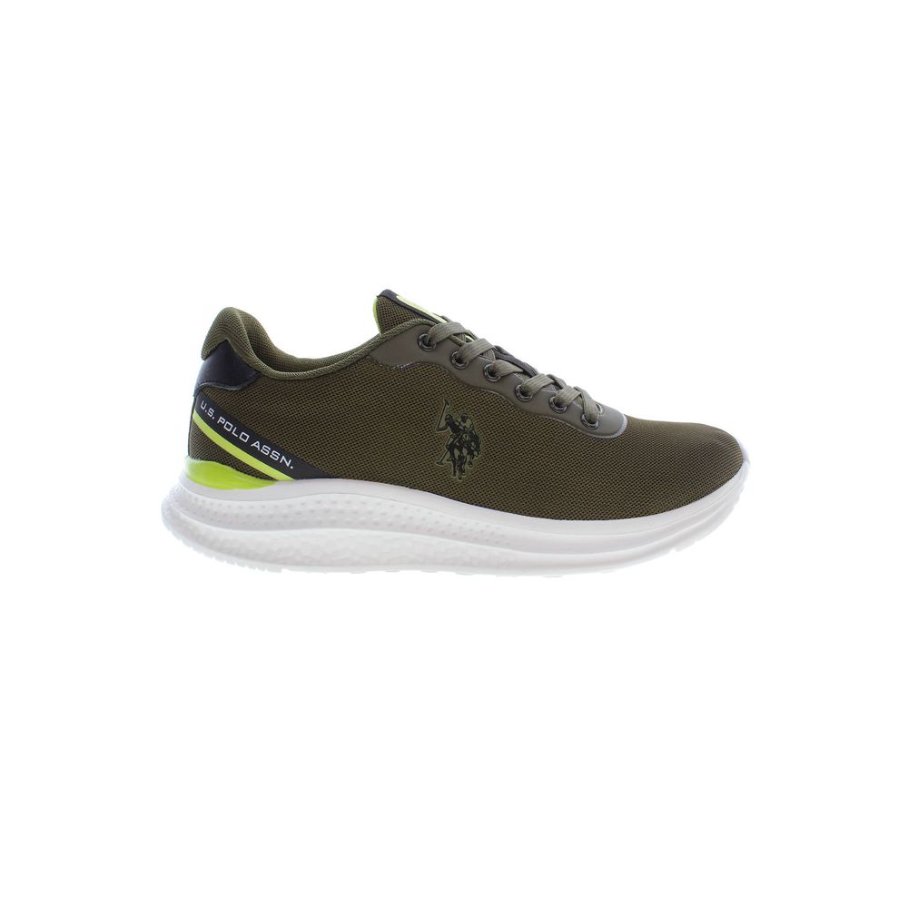 U.S. POLO ASSN. Chic Green Lace-Up Sports Sneakers