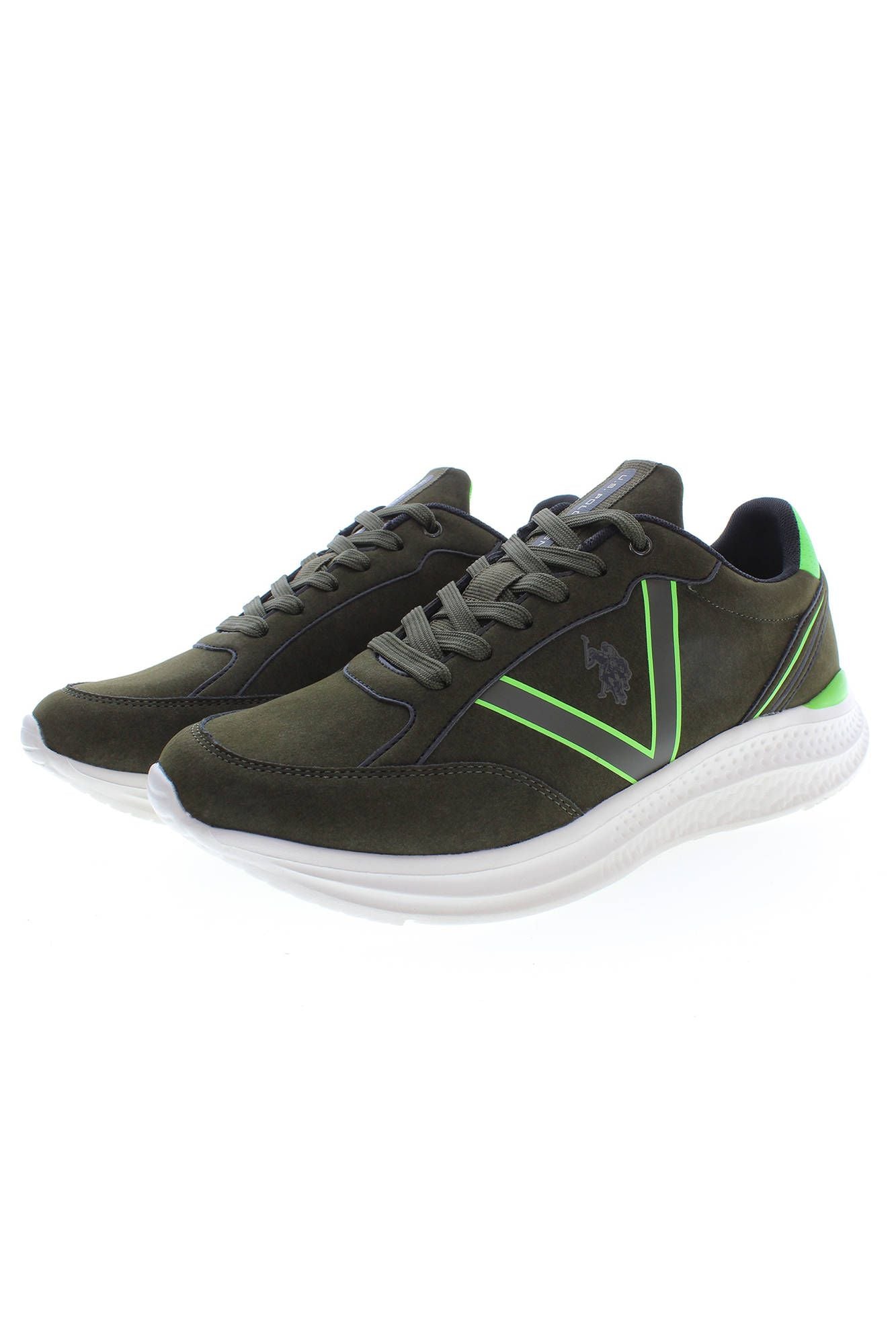 U.S. POLO ASSN. Green Laced Sports Sneakers with Logo Detail