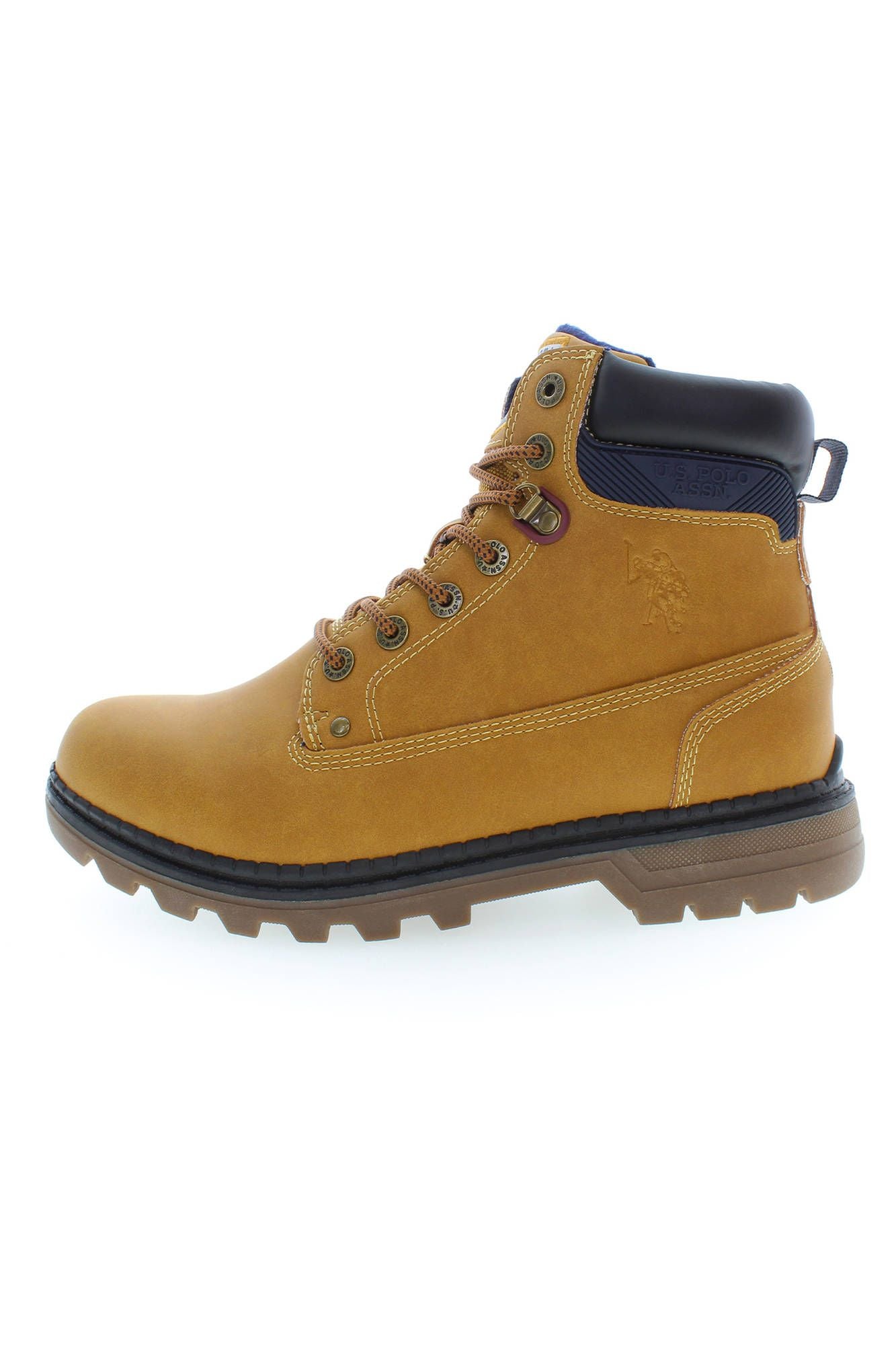 U.S. POLO ASSN. Beige High-Top Boots with Logo Detailing