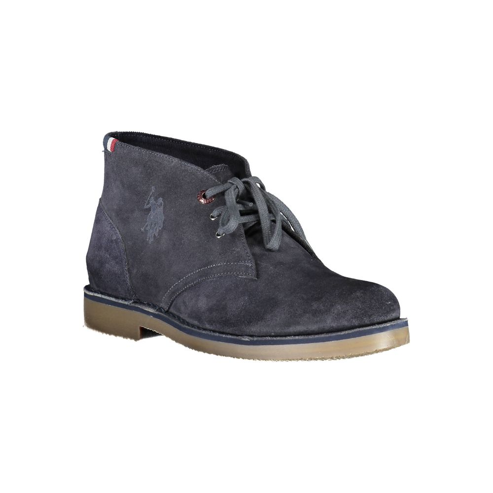 U.S. POLO ASSN. Sophisticated Blue Ankle Boots with Logo Detail