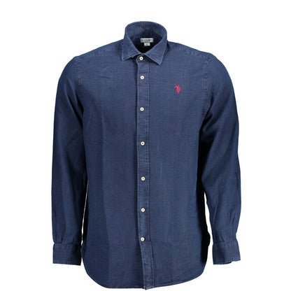 U.S. POLO ASSN. Classic Blue Long Sleeve Cotton Shirt