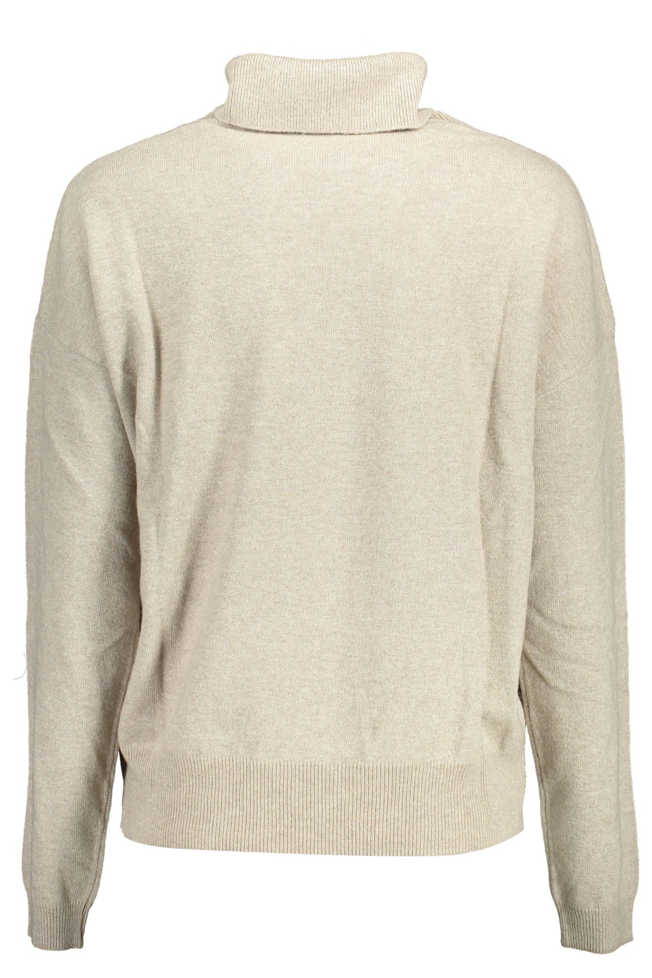 U.S. POLO ASSN. Chic Beige Turtleneck with Elegant Embroidery