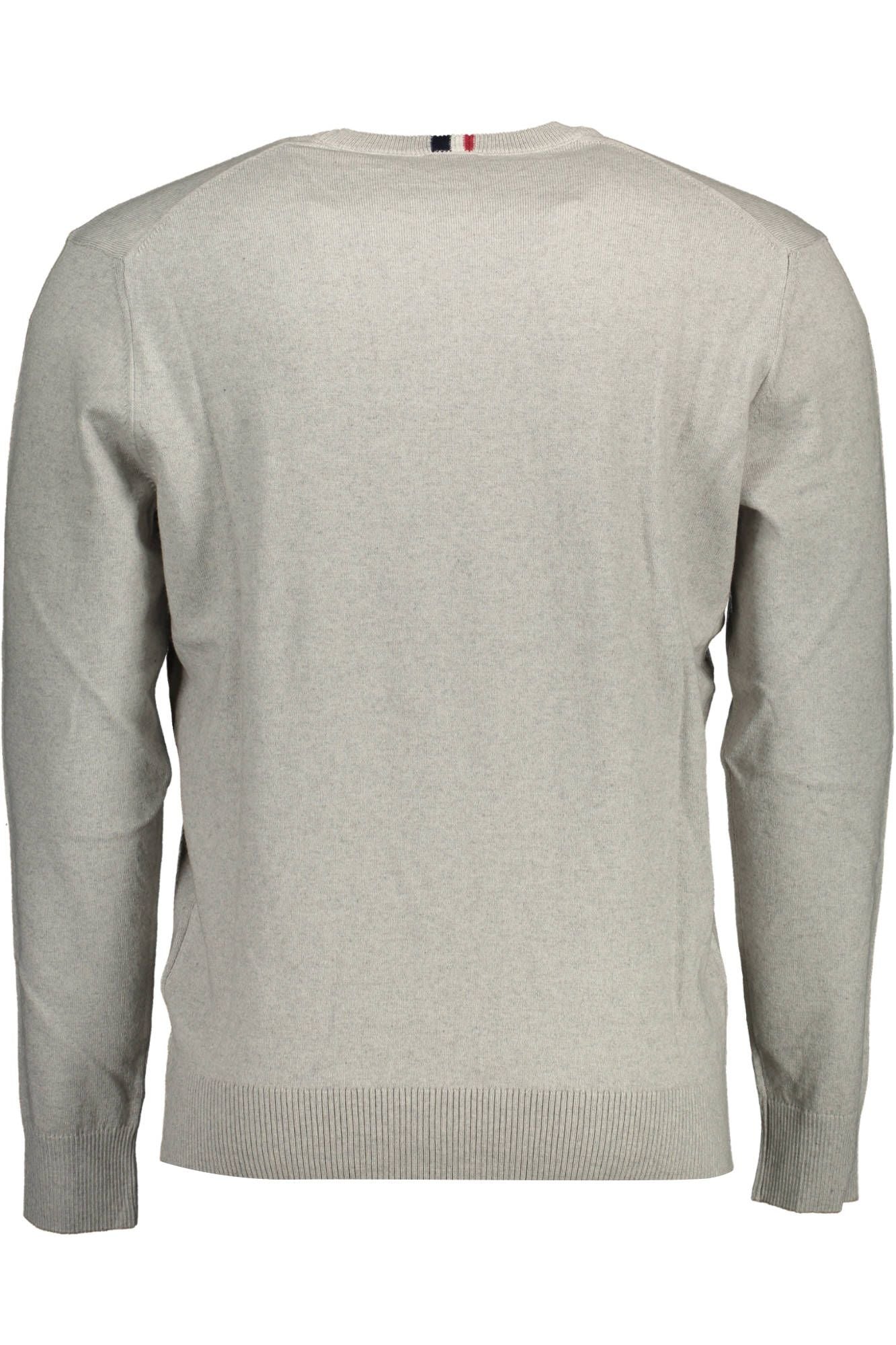 U.S. POLO ASSN. Elegant Gray Cotton-Cashmere Men's Sweater