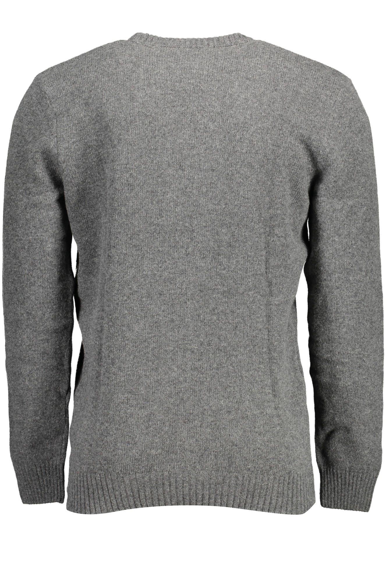 U.S. POLO ASSN. Elegant Gray Wool Blend Sweater with Logo Embroidery