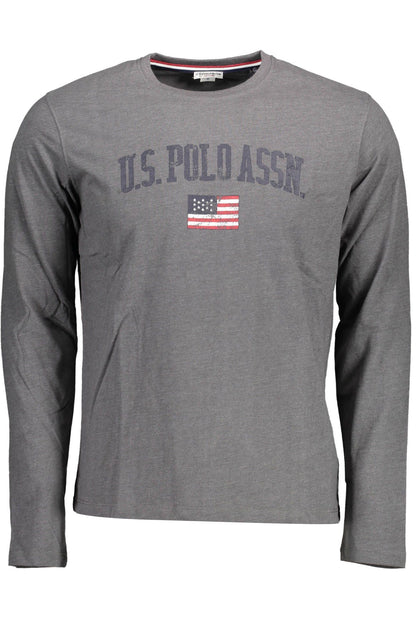 U.S. POLO ASSN. Elegant Gray Printed Logo Tee